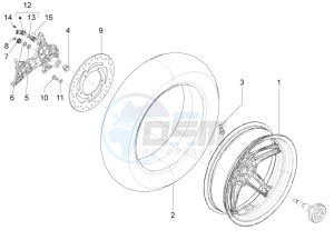 Beverly 350 4t 4v ie e3 ( USA - ca ) USA_CAL drawing Rear Wheel