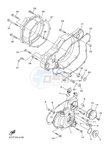 WR450F (1DXD 1DXB 1DXC 1DXE) drawing CRANKCASE COVER 1