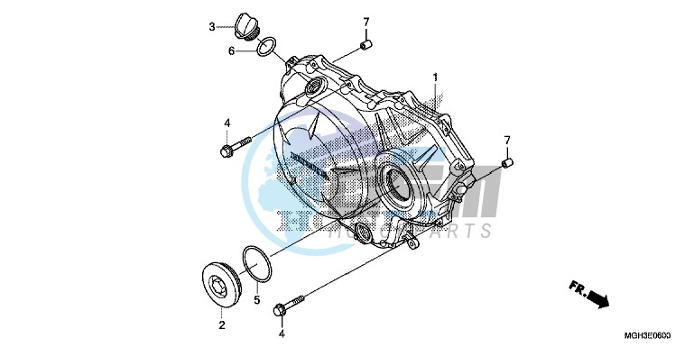 RIGHT CRANKCASE COVER (VFR1200X)