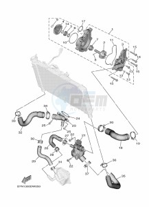 MT-09 MTN890D-U (BNF1) drawing WATER PUMP