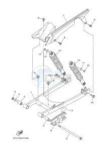 YS125-5C YS125 (BT41) drawing REAR ARM & SUSPENSION