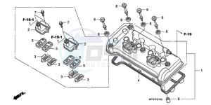 CB1000RAA France - (F / ABS CMF) drawing CYLINDER HEAD COVER