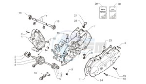 Ark LC TRIBE- Orange-Matt Black 50 drawing Crankcase - Crankshaft - Carter