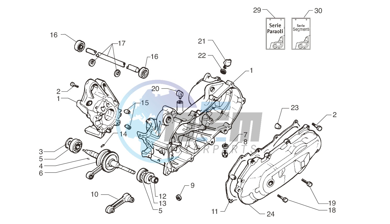 Crankcase - Crankshaft - Carter