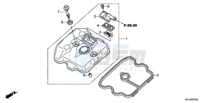 CBR250RAD CBR250R ABS 2E - (2E) drawing CYLINDER HEAD COVER