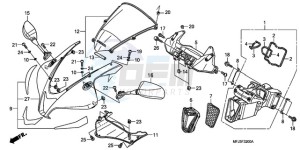 CBR600RR9 Europe Direct - (ED / SPC) drawing UPPER COWL