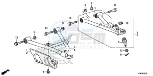 TRX500FM5F TRX500FM Europe Direct - (ED) drawing FRONT ARM