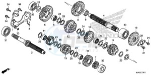 VT750SE Shadow E drawing TRANSMISSION (VT750S)