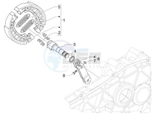 LX 50 4T-4V USA drawing Rear brake - Brake jaw