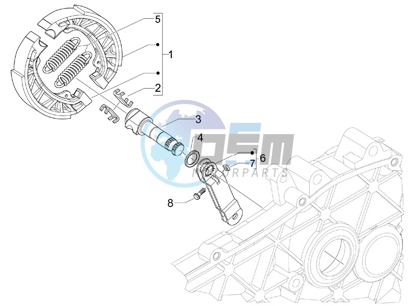 Rear brake - Brake jaw