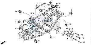 TRX200D FOURTRAX drawing FRAME BODY