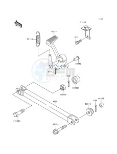 ZR 1100 C [ZRX1100] (C3-C4) drawing BRAKE PEDAL_TORQUE LINK