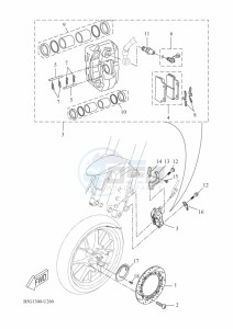 MT-125 MTN125-A (B6G3) drawing FRONT BRAKE CALIPER