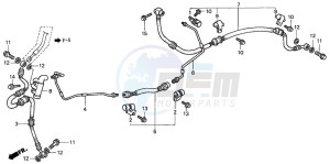 FES125 PANTHEON drawing REAR BRAKE PIPE