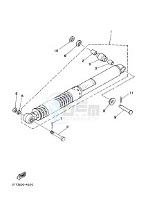 DT125 (3TTP) drawing REAR SUSPENSION