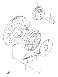 GS500E (E28) drawing STARTER CLUTCH