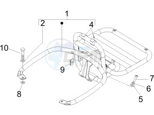 LXV 50 2T CH drawing Rear luggage rack