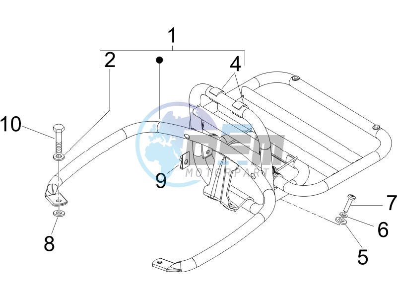 Rear luggage rack