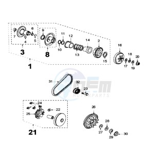 SAT 500 X drawing CLUTCH