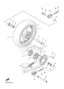 YZF-R6 600 R6 (1JSL 1JSM) drawing REAR WHEEL