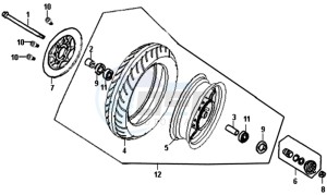 ALLO 50 25 KMH drawing FRONT WHEEL