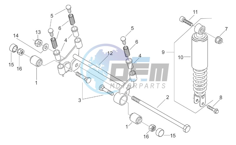 R.shock absorber-connect. Rod