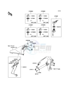 KFX450R KSF450B8F EU drawing Ignition Switch