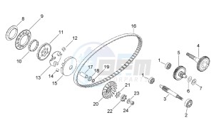 Rally 50 Air drawing Variator - Transmission final drive