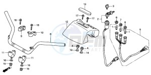 TRX350FM FOURTRAX 350 4X4 drawing HANDLE PIPE (2)