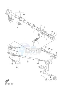 FJR1300A FJR1300-A FJR1300A ABS (B888) drawing SHIFT SHAFT