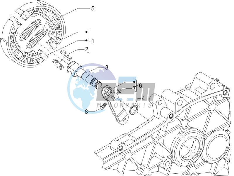 Rear brake - Brake jaw