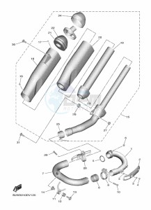 YZ450F (B2WA) drawing EXHAUST