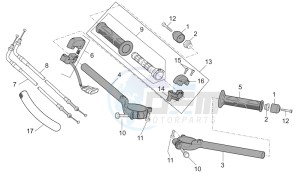 MGS-01 Corsa 1200 1380 drawing Handlebar - Controls