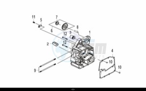 CRUISYM 300 (LV30W1Z1-EU) (L9) drawing R. CRANK CASE COMP