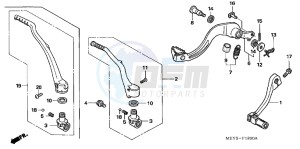 CRF450XB drawing PEDAL/ KICK STARTER ARM