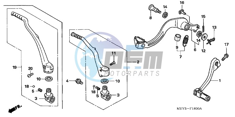 PEDAL/ KICK STARTER ARM