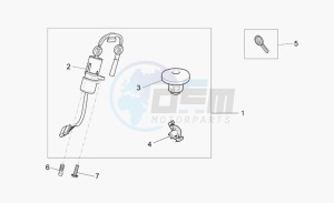 California 1100 Vintage Classic-Touring drawing Lock hardware kit