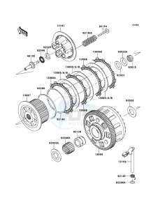 Z1000 ZR1000DCF FR GB XX (EU ME A(FRICA) drawing Clutch