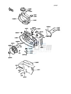 KE 100 B [KE100] (B11-B15) [KE100] drawing ENGINE COVER-- S- -