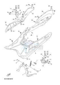 YN50FM NEO'S 4 (2CG4 2CG4) drawing STAND & FOOTREST