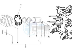 Primavera 50 2T (EMEA, APAC) drawing Cylinder-piston-wrist pin unit