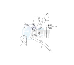 YZ F 450 drawing HANDLE SWITCH AND LEVER