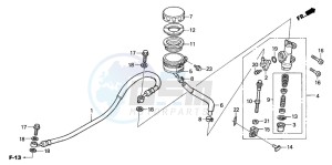 CBF500 drawing REAR BRAKE MASTER CYLINDER (CBF500)