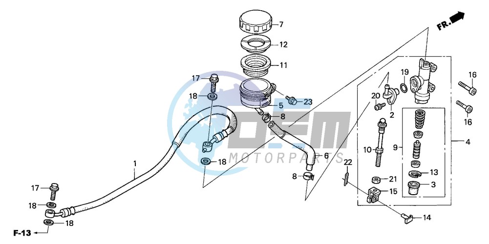 REAR BRAKE MASTER CYLINDER (CBF500)