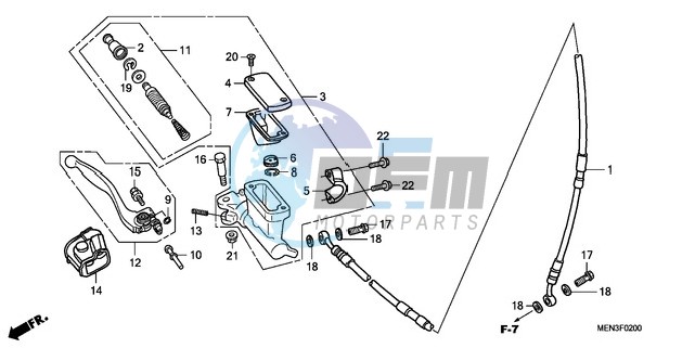 FR. BRAKE MASTER CYLINDER