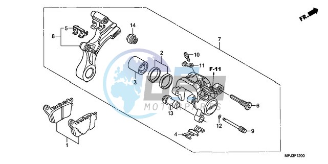 REAR BRAKE CALIPER (CBR600RR)