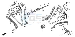 ST1300A9 France - (F / ABS CMF MME) drawing CAM CHAIN/TENSIONER