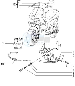 Runner 180 VXR drawing Front brake caliper - Transmissions