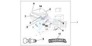 CBF600SA drawing TOP BOX 35 L R-311M