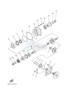 YXM700E YXM700PHE VIKING EPS HUNTER (1XPB) drawing MIDDLE DRIVE GEAR